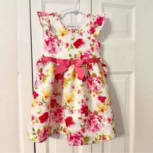 Bonnie Jean Pink and Yellow Floral Dress